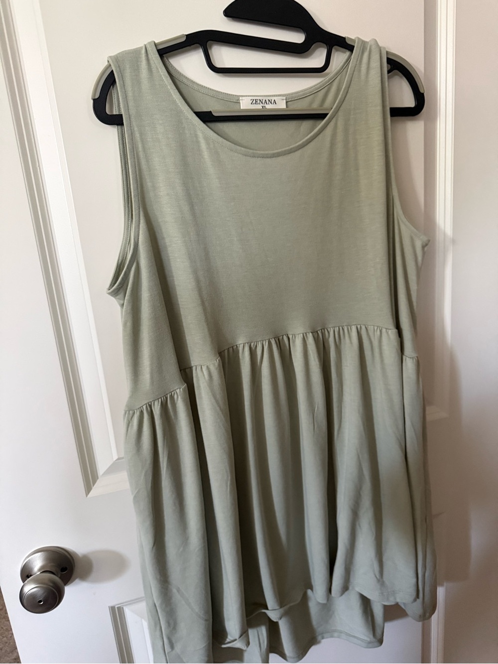 Zenana Outfitters Sage Green Scoop Neck Tank